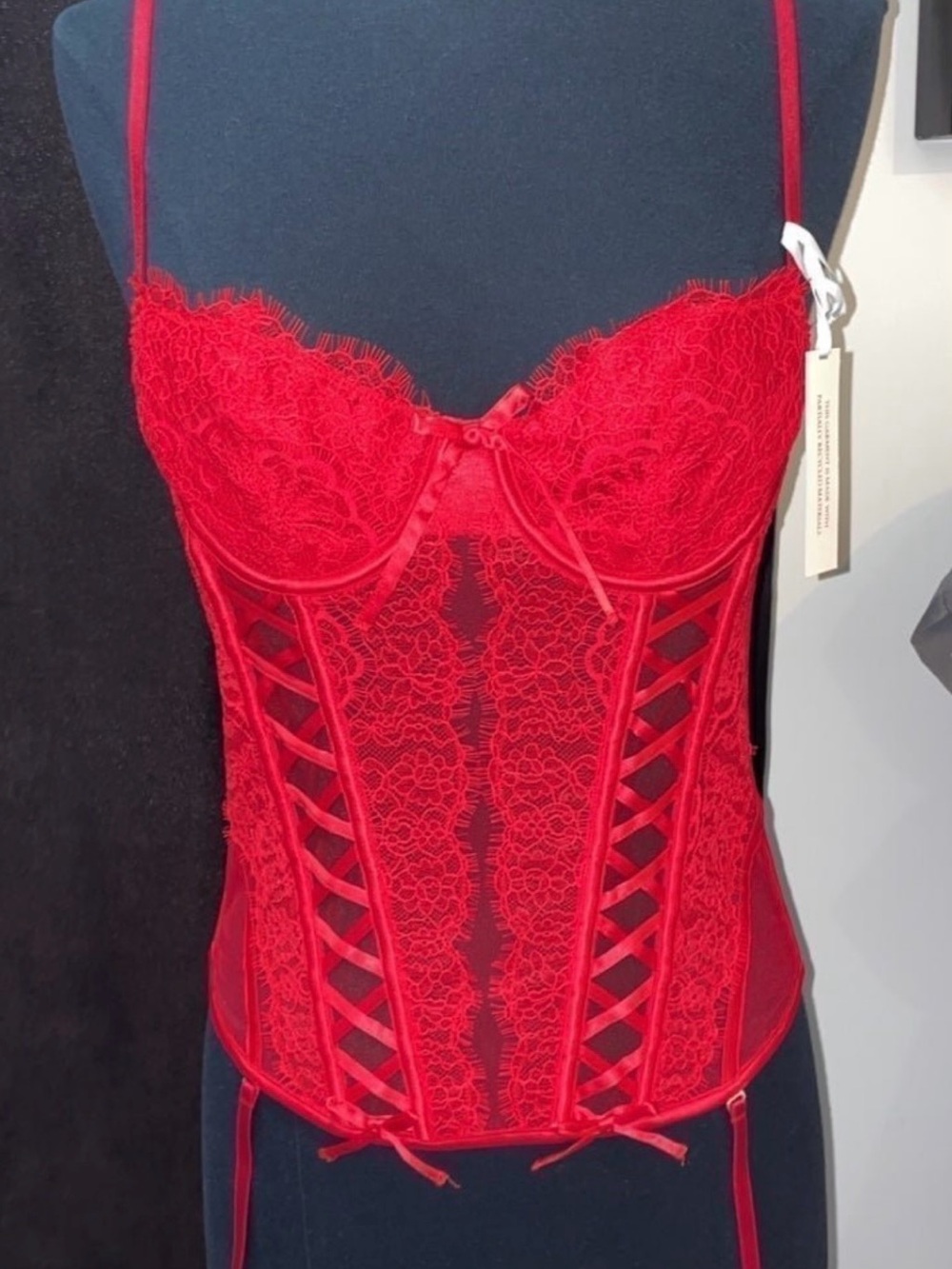 Victoria's Secret Red Lace Bustier
